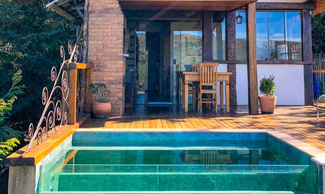 Piscina privativa do chalé